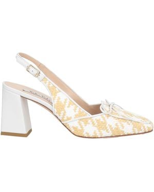 Walter Violet Pumps Natural Raffia, Leather