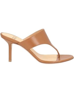 Francesco Russo Camel Thong Sandal Leather - Brown