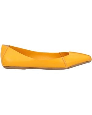 Rodo Marigold Ballet Flats Leather - Orange