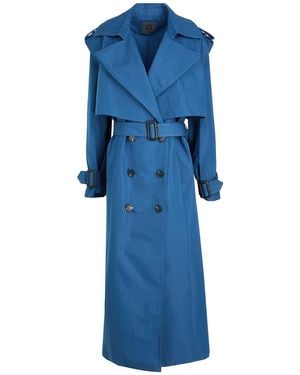 8 by YOOX Overcoat & Trench Coat - Blue