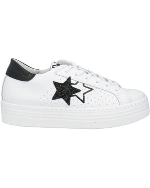 2Star Trainers Leather, Textile Fibres - White