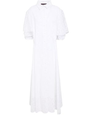 Talbot Runhof Maxi Dress Cotton, Polyester, Polyamide - White