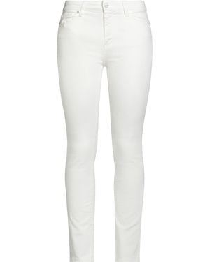 Kiton Jeans Cotton, Elastane - White