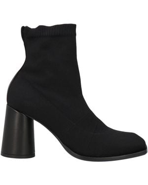 Malloni Ankle Boots Leather, Textile Fibres - Black