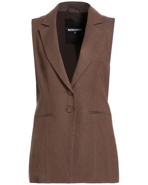 Patrizia Pepe Tailored Vests - Brown