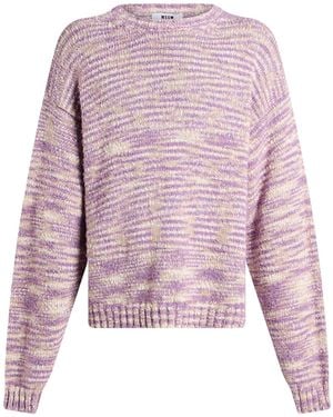 MSGM Lilac Sweater Cotton - Pink