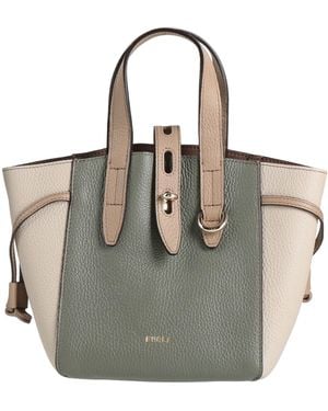 Furla Net Mini Tote -- Taupe Handbag Calfskin - Gray