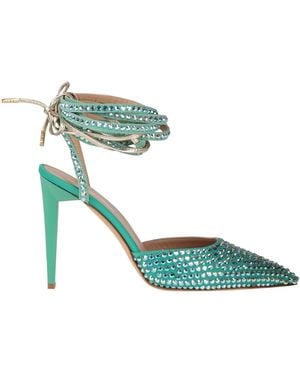 Eddy Daniele Pumps Leather, Textile Fibers - Green