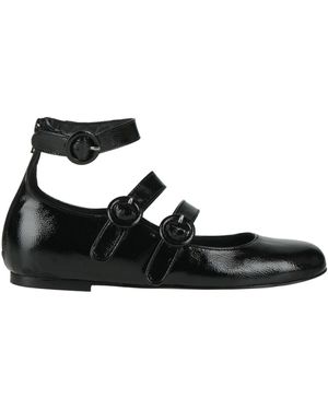 Ovyè Ballet Flats Textile Fibres - Black