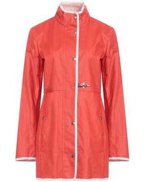 Fay Overcoat & Trench Coat - Red