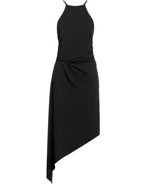 Celine Acetate Black High Waist Wrap Style Asymmetric Skirt