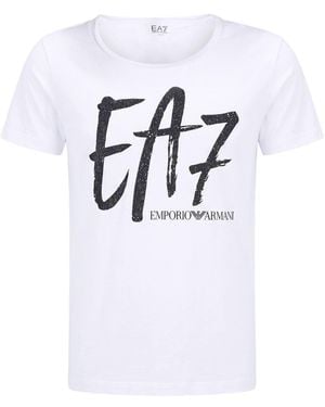 EA7 T-Shirt Cotton, Elastane - White