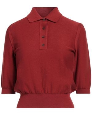 Ferragamo Jumper Cotton, Silk, Lambskin - Red