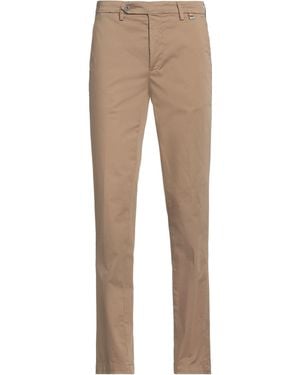 Paoloni Trousers Cotton, Elastane - Natural