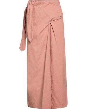 Alysi Maxi Skirt Viscose, Polyester, Wool, Elastane - Pink