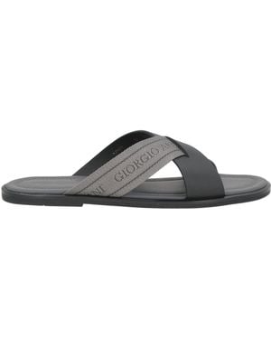 Giorgio Armani Khaki Sandals Polyester, Polyamide, Calfskin - Natural