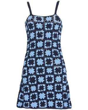 CROCHÈ Mini Dresses - Blue