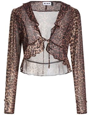 RIXO London Shirt Viscose - Brown
