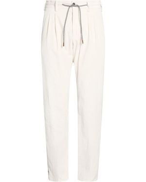 Eleventy Pants Cotton, Wool, Elastane - White