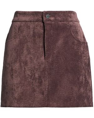 ViCOLO Mini Skirt Polyester, Polyamide, Elastane - Brown
