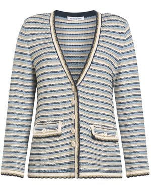 Veronica Beard Light Jacket Cotton, Polyamide, Metallic Fiber - Blue