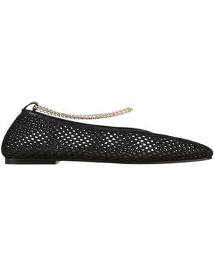 MARIA LUCA Ballet Flats Textile Fibers, Leather - Black