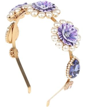 Dolce & Gabbana Hair Accessory Brass, Glass, Resin, Plastic - White