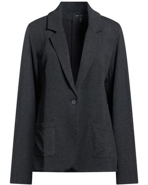 Majestic Filatures Charcoal Blazer Viscose, Elastane - Black