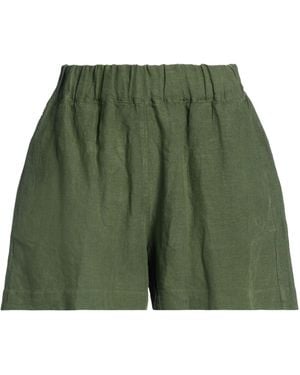 120% Lino Shorts & Bermuda Shorts Linen - Green
