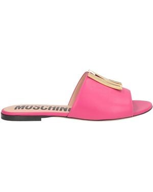 Moschino Fuchsia Sandals Calfskin - Pink