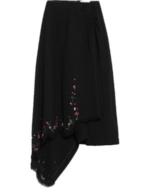 Lanvin Midi Skirt Silk - Black