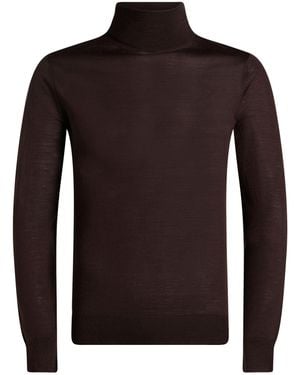 L.B.M. 1911 Dark Turtleneck Virgin Wool - Brown