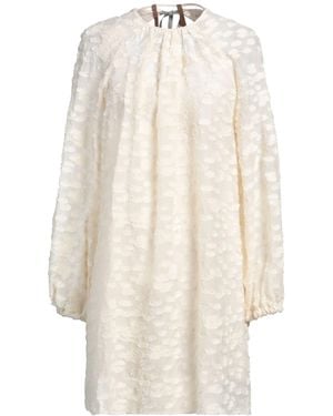 Alysi Cream Mini Dress Cotton, Polyamide, Acrylic - White
