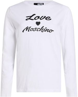 Love Moschino T-Shirt Cotton, Elastane - White
