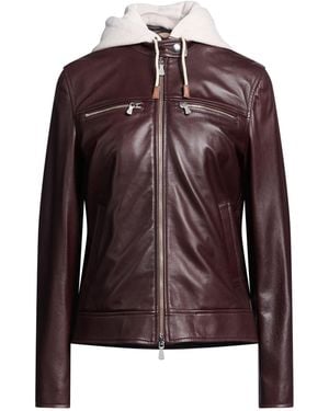 Eleventy Jacket Leather - Brown