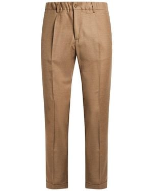 Briglia 1949 Camel Trousers Virgin Wool, Elastane - Natural