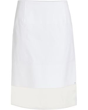 Sportmax Midi Skirt Cotton, Silk - White