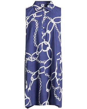 Robert Friedman Mini Dress Cotton - Blue
