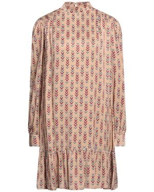 T-jacket By Tonello Camel Mini Dress Rayon, Viscose - Natural