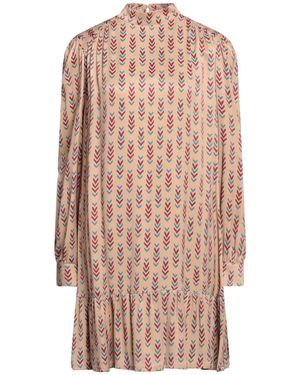 T-jacket By Tonello Camel Mini Dress Rayon, Viscose - Natural