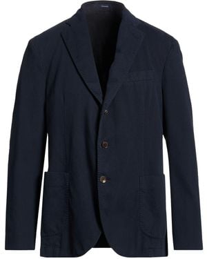 Drumohr Midnight Blazer Cotton, Elastane - Blue