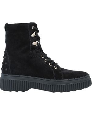 Tod's Lace-Up Combat Boots - Black