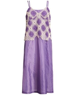 Comme des Garçons Midi Dress Cotton - Purple