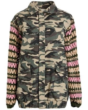 TU LIZE Military Jacket Cotton, Acrylic - Green