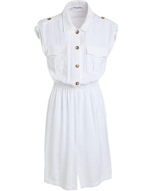 RUE DU BAC Midi Dress Viscose, Polyester - White