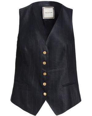 Tagliatore 0205 Tailored Vest Viscose, Linen, Elastane, Polyester - Blue