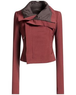 Rick Owens Jacket Virgin Wool, Polyamide, Elastane - Red
