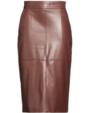 Elisabetta Franchi Midi Skirt Viscose, Elastane, Polyurethane - Brown