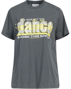 Ganni T-shirt - Grey