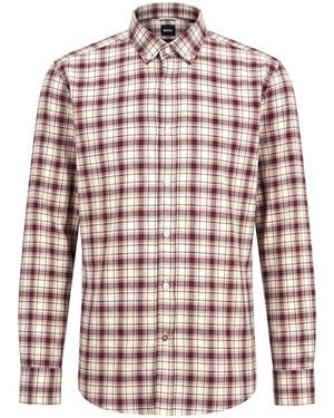 BOSS Garnet Shirt Lyocell, Wool - Red